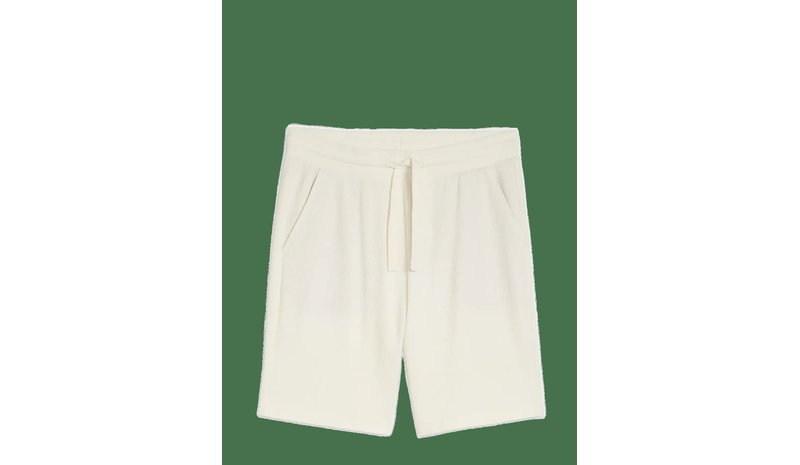 TOM TAILOR Relaxed Structured Sweat Shorts - WOOL WHITE - L