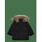 MANGO Puffer Coat With Fur-Effect Hood - BLACK - 9-12M – kuva 1