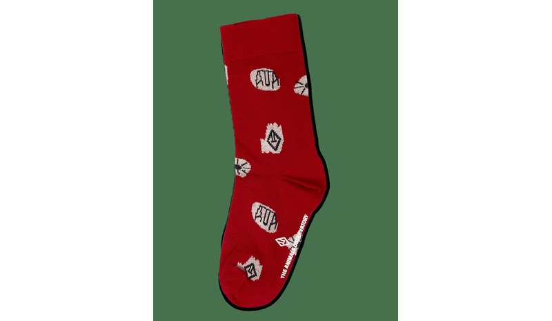 THE ANIMALS OBSERVATORY Worm Kid Socks - RED - 31/34 – kuva 1/2