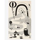 OYOY LIVING DESIGN Mr. Megalodon Adventure Rug - OFFWHITE / BLACK - 150X90 cm