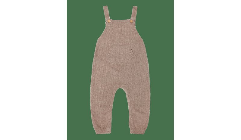 MANGO Long Knitted Dungarees - MEDIUM BROWN - 68 – kuva 1/2