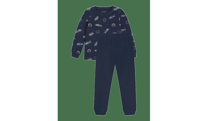 MINYMO Pyjamas Ls Set Aop - DARK SAPPHIRE - 92 – kuva 1/2