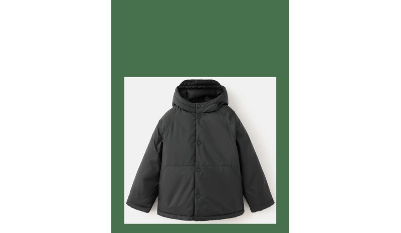 MANGO Padded Jacket With Hood - BLACK - 146 – kuva 1/2