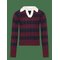 GRUNT Grbertage Ls Stripe Knit - NAVY-RED - S/10Y – kuva 1