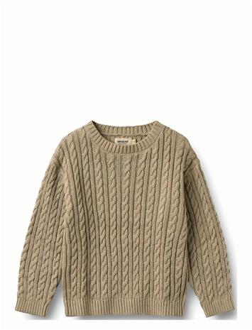 WHEAT Knit Pullover L/S Oliver - GRAVEL - 116 – kuva 1/2