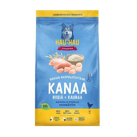 Hau-Hau Champion Kana, riisi ja kaura 2x12kg