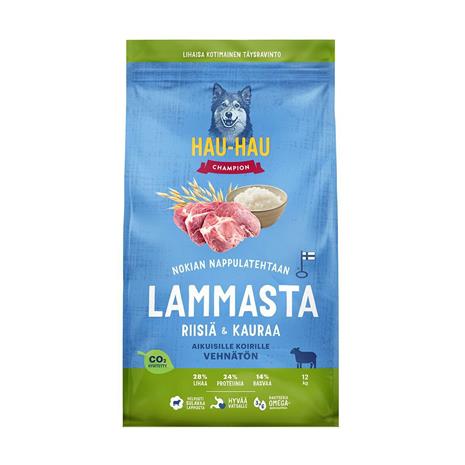 Hau-Hau Champion Lammas, riisi ja kaura 2x12kg