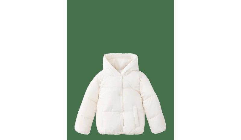 MANGO Hood Puffer Coat - LIGHT BEIGE - 122 – kuva 1/4
