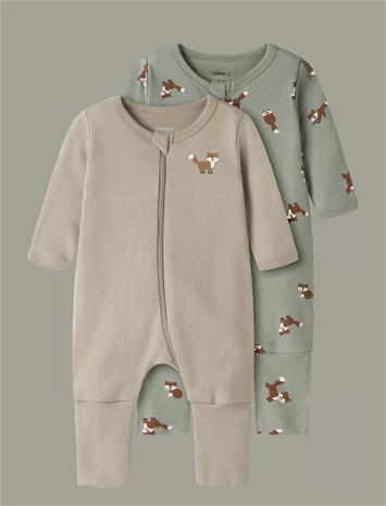 NAME IT Nbmnightsuit 2P Zip Ff Fox Noos - SHADOW - 74 – kuva 1/2