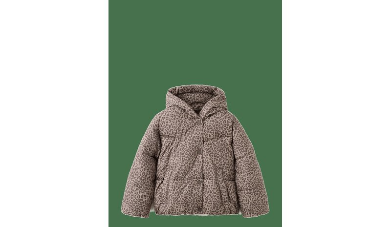 MANGO Leopard Print Padded Anorak - BROWN - 164 – kuva 1/2