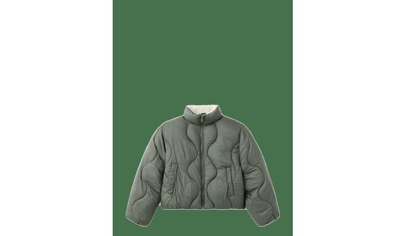 MANGO Quilted Jacket - BEIGE - KHAKI - 128 – kuva 1/2