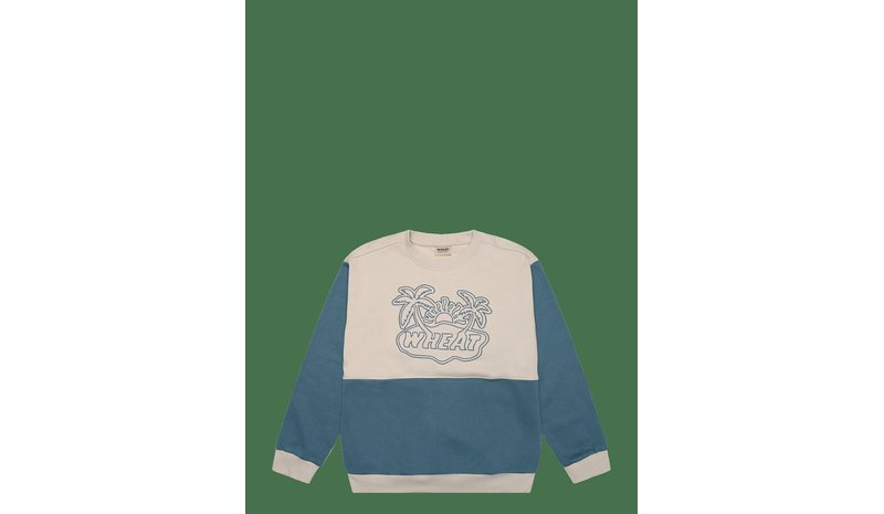 WHEAT Sweatshirt L/S Steff - BLUE TEAL - 98 – kuva 1/2