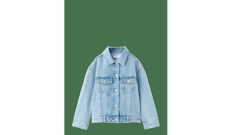 MANGO Basic Denim Jacket - OPEN BLUE - 128 – kuva 1/2