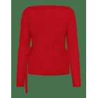 MANGO Fine Knit Bow Jumper - RED - L