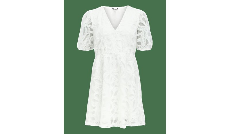 OBJECT Objrose 3/4 Re Short Dress E Div - CLOUD DANCER - 36 – kuva 1/2