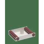 DESIGN LETTERS Ray Candle Holder - EGGNOG + MARRON - 15X12X3.2 cm