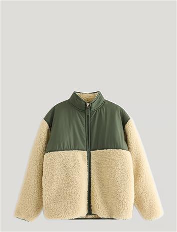 LINDEX Pile Jacket - LIGHT BEIGE - 140 – kuva 1/2