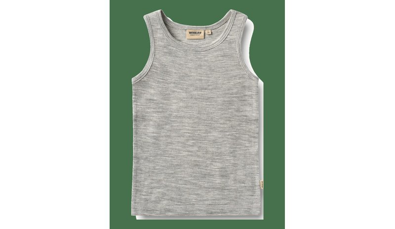 WHEAT Wool Singlet Iggy - MELANGE GREY - 152 – kuva 1/2