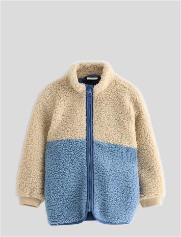 LINDEX Jacket Pile Colourblock - LT DUSTY BLUE - 98 – kuva 1/2