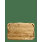 AIDA Raw Teak Cutting Board With Juice Groove – 40 × 26 × 2 Cm - TEAK WOOD - One Size