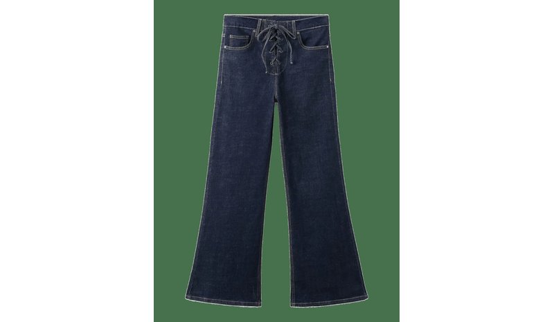 MANGO Flared Jeans With Drawstrings - OPEN BLUE - 32 – kuva 1/2