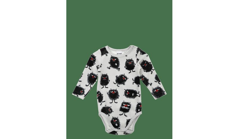MOOMIN Pigg Velourbody - LIGHT GREY - 80 – kuva 1/2