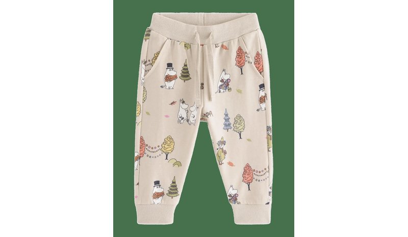 LINDEX Moomin Joggers With Brushed Inside - LIGHT BEIGE - 62 – kuva 1/2