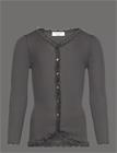 ROSEMUNDE KIDS Rkbalta Modal Ls Lace Cardigan - MAGNET - 164