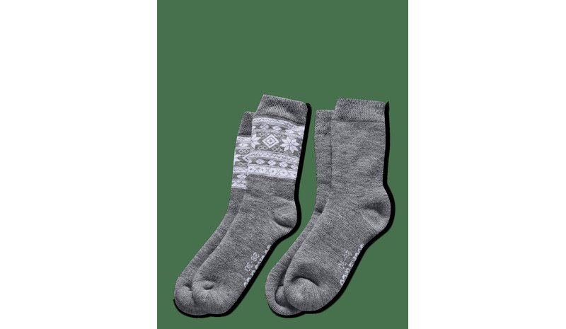 ALPACASOCKS&CO Winter Alpaca Kids 2-Pack - ARGENTO SUPERBIANCO/ARGENTO SOLID - 37-39 – kuva 1/2