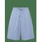 WEEKDAY Drawstring Shorts - WHITE/BLUE STRIPE - S – kuva 1