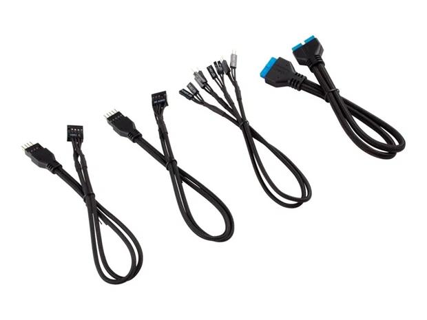 CORSAIR Premium Sleeved I/O Cable Extension Kit Black