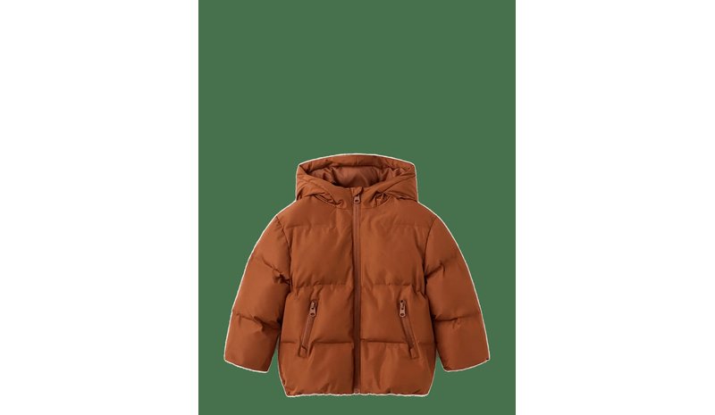 MANGO Hood Puffer Coat - RUST - COPPER - 116 – kuva 1/4