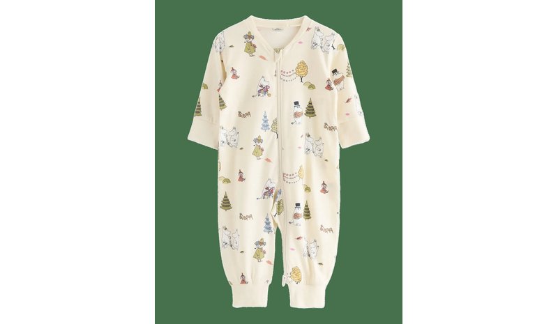 LINDEX Moomin Sleepsuit - WHITE - 86 – kuva 1/2