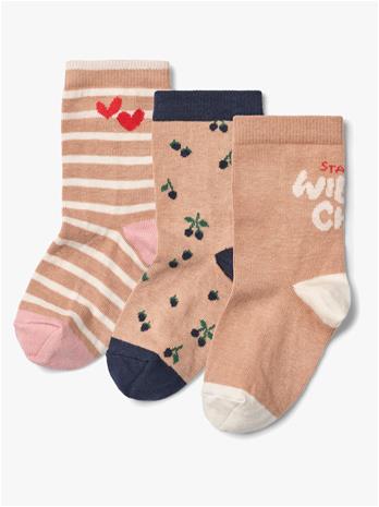 LIEWOOD Silas Socks 3-Pack - BERRY MULTI MIX - 25/28