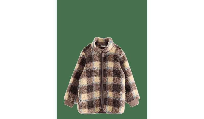 LINDEX Pile Jacket - DARK KHAKI - 134 – kuva 1/2