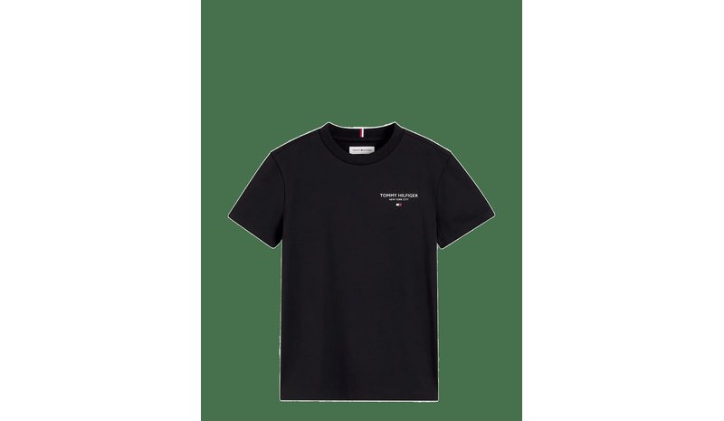 TOMMY HILFIGER Essential Logo Tee Ss - BLACK - 164 – kuva 1/2