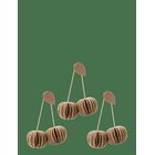 BROSTE COPENHAGEN Cherry Ornaments - NATURAL BROWN - L:3 cm
