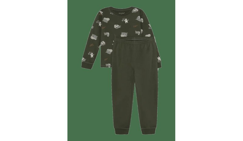 MINYMO Pyjamas Ls Set Aop - BEETLE - 128 – kuva 1/2