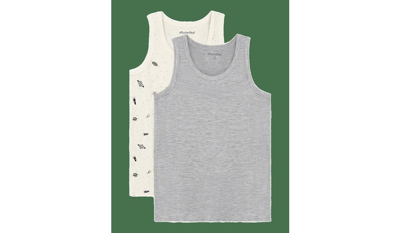 MINYMO Undershirt 2-Pack - NIAGARA MIST - 146 – kuva 1/2