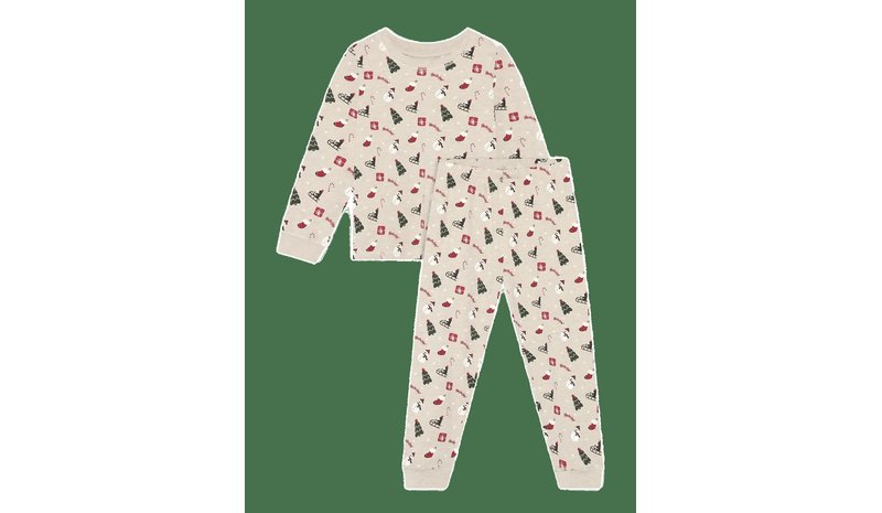 MINYMO Pyjamas Set Aop - BEIGE MELANGE - 110