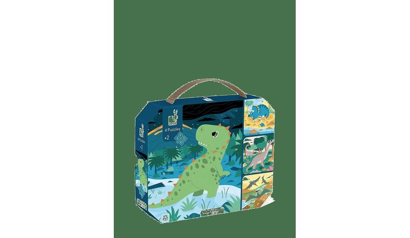 JANOD Puzzle - Progressive Difficulty Dinosaurs (4In1) - MULIT - One Size – kuva 1/2