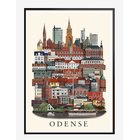 MARTIN SCHWARTZ Odense Small Poster - MULTI COLOR - A3