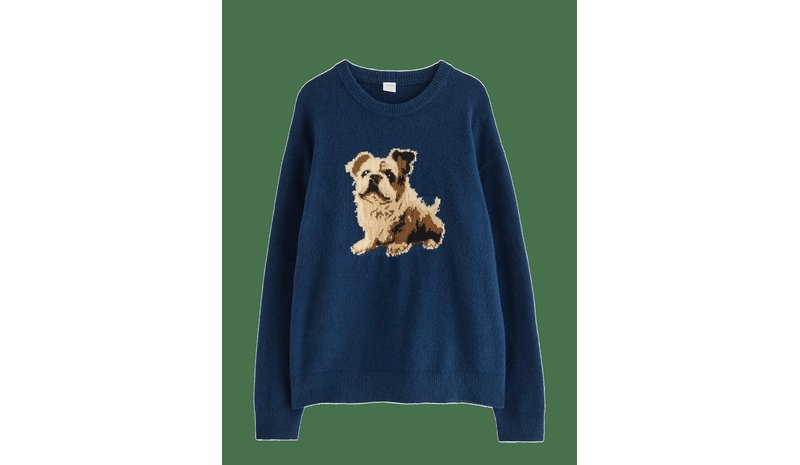 LINDEX Stickad Tröja - DARK BLUE - 146/152 – kuva 1/2