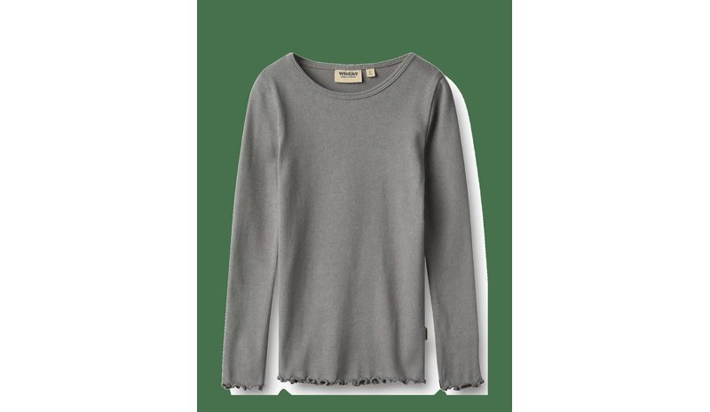 WHEAT T-Shirt L/S Ida - FLINT - 128 – kuva 1/2
