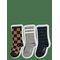 MINI RODINI Chess Check 3-Pack Socks - MULTI - 20/23 – kuva 1