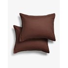 MIDNATT Pillow Cover 2 -Pack Cortado - DARK BROWN - 65X65 cm
