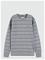 TOMMY HILFIGER Stripe Tee Ls - MEDIUM GREY HEATHER - 176 – kuva 1