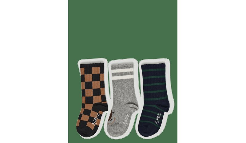MINI RODINI Chess Check 3-Pack Socks - MULTI - 24/27 – kuva 1/2