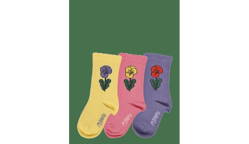 MINI RODINI Violas 3-Pack Socks - MULTI - 36/39 – kuva 1/2