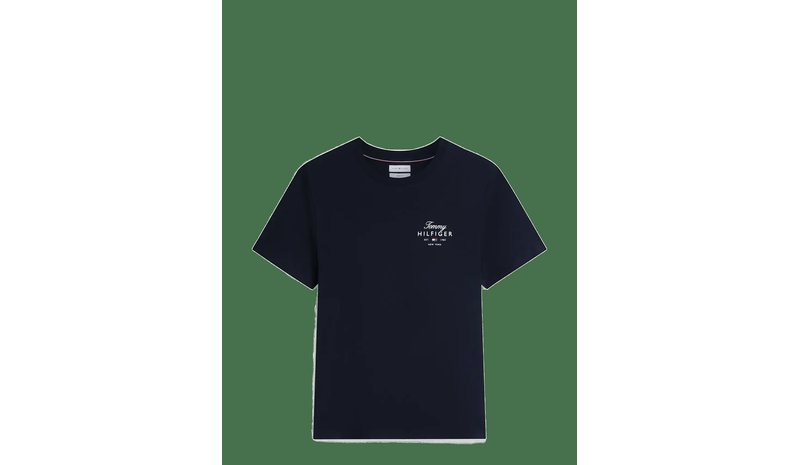 TOMMY HILFIGER Script Stack Regular Tee - DESERT SKY - XXL – kuva 1/2